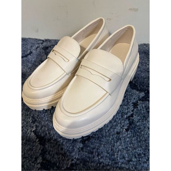 The Drop Women's Ryan Lug Sole Loafer in Cream Platform Moc Women's size 7 NEW - Picture 1 of 7